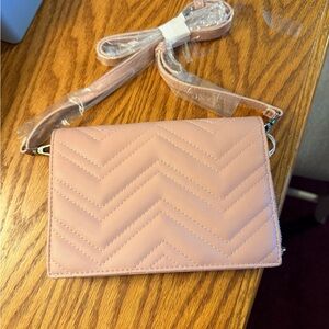 Urban Expressions Blush Chevron Crossbody Bag